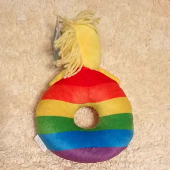 NWT ~ PEANUTS: Woodstock Peace & Love Plush Ring Squeaker 8 inch Pet Toy - Picture 9 of 10